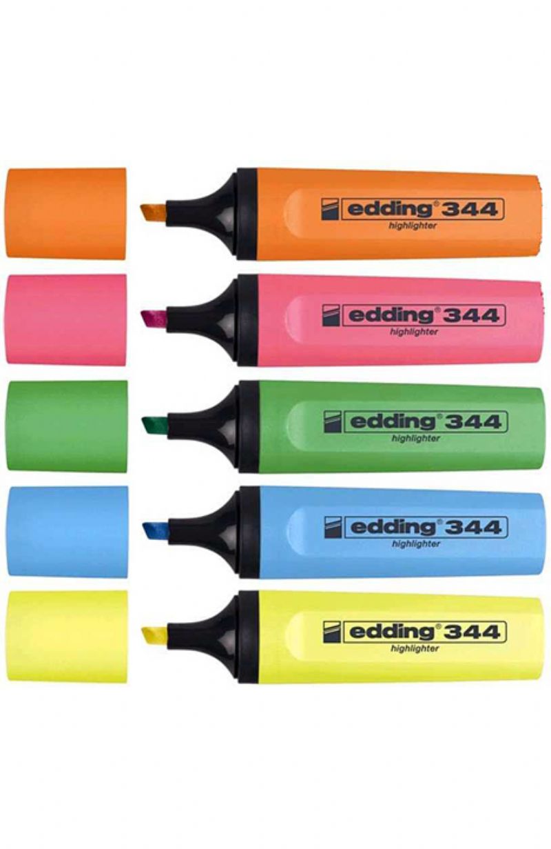 Edding 344 Fosforlu Kalem 5'li